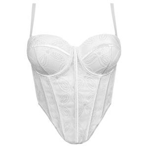 سوتین فنردار زنانه ماییلدا مدل پولکی بلند کد 5303-007 رنگ سفید