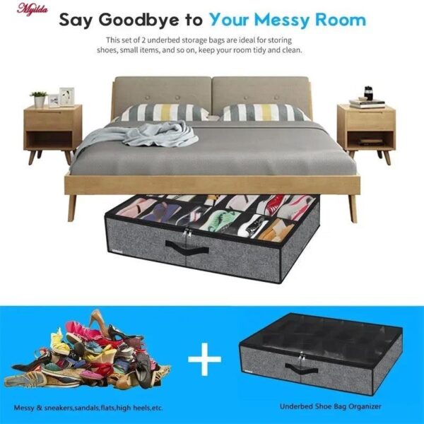 نظم دهنده کفش لوتوس مدل زیرتختی بسته 2 عددی