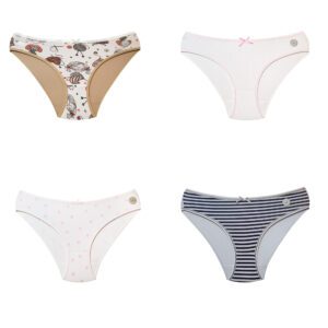 شورت زنانه فیتن فرخ زادی مدل پنبه ای کد 5177-10-11-12-13 بسته 4 عددی