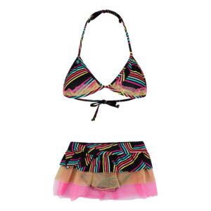 ست 2 تکه مایو دخترانه مدل 11009 رنگ مشکی