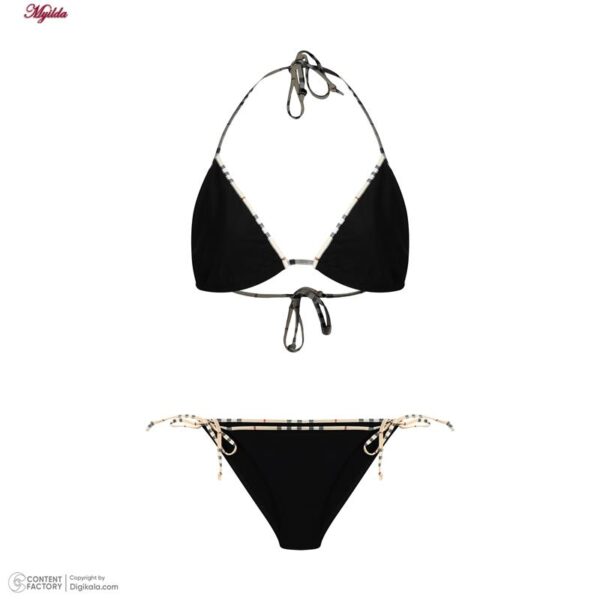 ست 2 تکه مایو دخترانه مدل 11020 رنگ مشکی