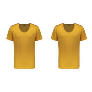 زیرپوش آستین دار مردانه برهان تن پوش مدل 02-16 رنگ خردلی بسته 2 عددی