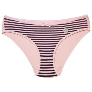 شورت زنانه فیتن فرخ زادی مدل پنبه ای راه راه کد 5177-10 رنگ صورتی