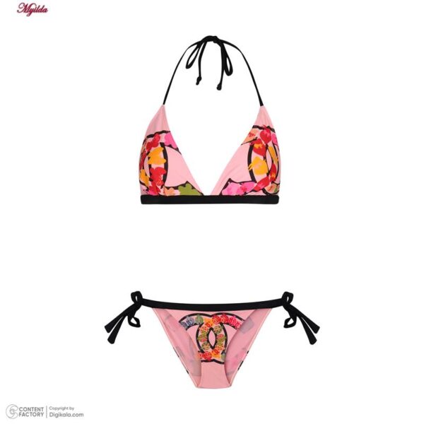 ست 2 تکه مایو دخترانه مدل 11018 رنگ صورتی