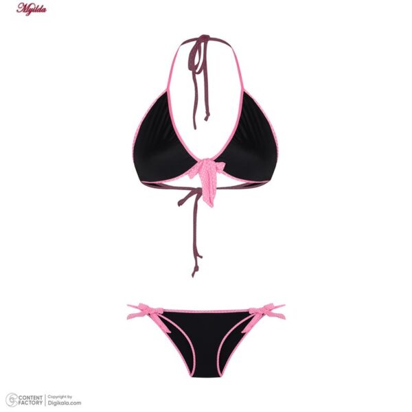 ست 2 تکه مایو دخترانه مدل 11003 رنگ مشکی