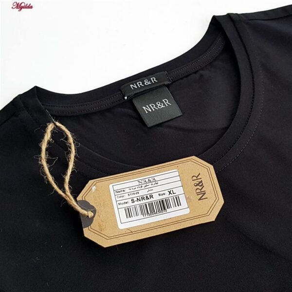 تی‌شرت آستین کوتاه مردانه مدل نیکریس پنبه ای کد 5315-S-NR&R رنگ مشکی