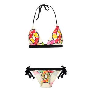 ست 2 تکه مایو دخترانه مدل 11017 رنگ کرم