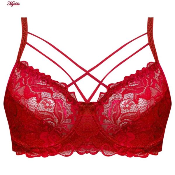 سوتین فنردار هارنس ضربدری زنانه ماییلدا مدل 5334 رنگ قرمز