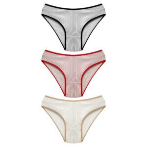 شورت زنانه ماییلدا مدل راه‌راه کد 5322-1 بسته 3 عددی