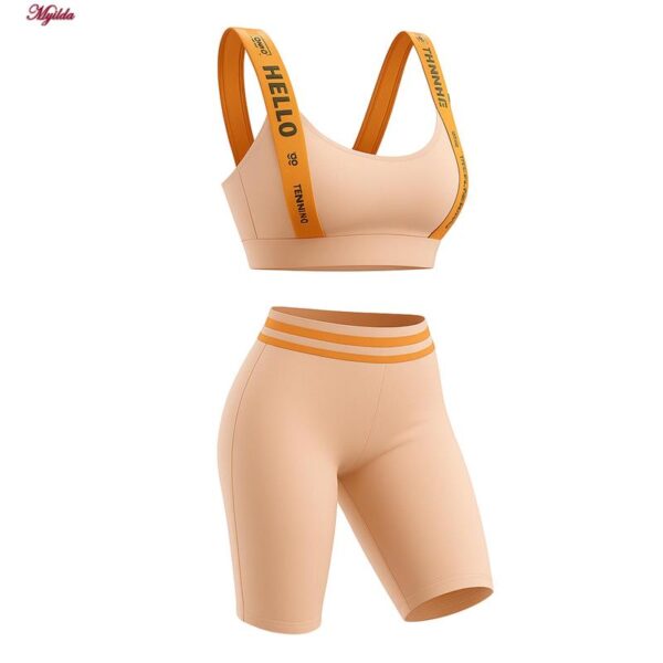 ست نیم‌تنه و شلوارک ورزشی زنانه ماییلدا مدل 5327