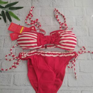 مایو قرمز زنانه کد R817 (لک دار)