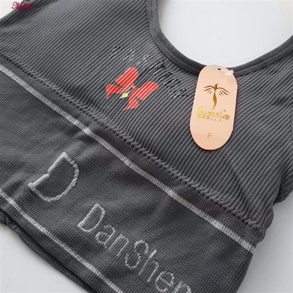 ست شورت و نیم تنه زنانه مدل بدون فنر پددار کد Myi-4620-5 رنگ خاکستری تیره