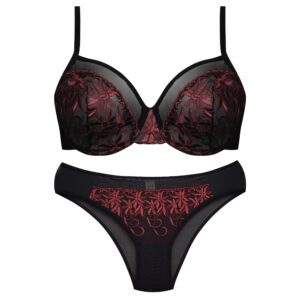 ست شورت و سوتین زنانه برتا مدل فنردار گیپور کد 4695-2020 N