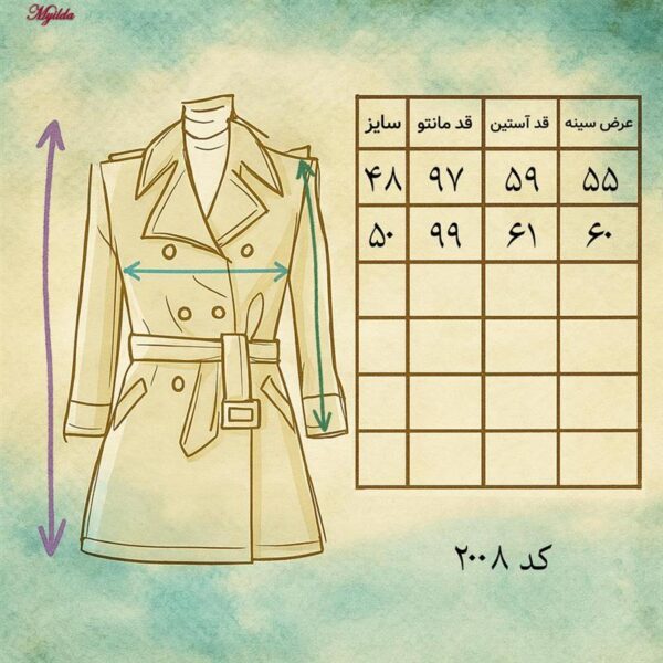 مانتو زنانه عصر جدید مدل 5402-2008