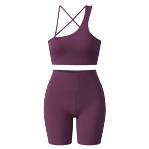 ست نیم‌تنه و شلوارک ورزشی زنانه ماییلدا مدل 5409-7106