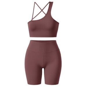 ست نیم‌تنه و شلوارک ورزشی زنانه ماییلدا مدل 5409-7106