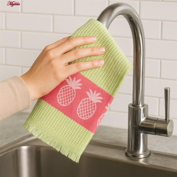 دستمال نظافت خانه و آشپزخانه نخ ماییلدا مدل 5399 بسته 8 عددی