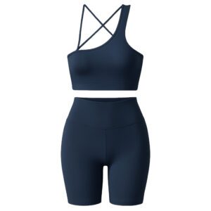 ست نیم‌تنه و شلوارک ورزشی زنانه ماییلدا مدل 5409-7106