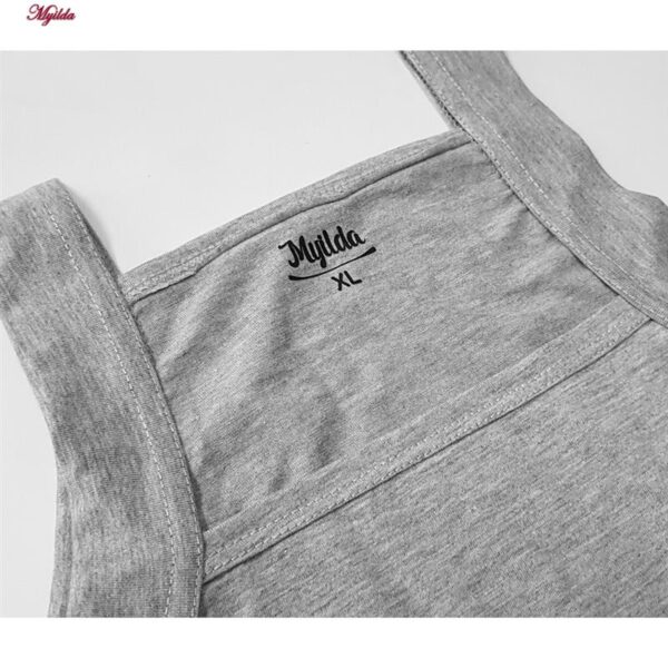 زیرپوش رکابی یقه خشتی مردانه ماییلدا مدل پنبه ای ملانژ کد 4713