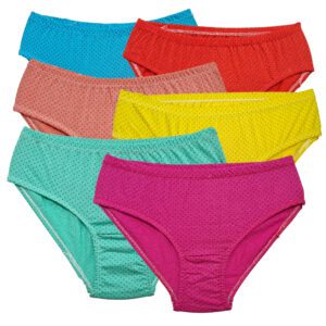 شورت زنانه مدل نخی طرح خال خالی کد 471 بسته 6 عددی