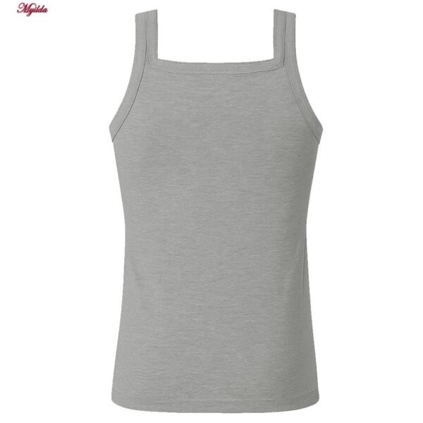 زیرپوش رکابی یقه خشتی مردانه برهان تن پوش مدل پنبه ای ملانژ کد 1011