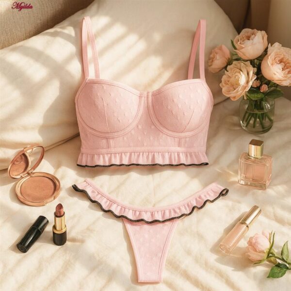 ست شورت و نیم‌تنه زنانه ماییلدا مدل فنردار کد 5432-606