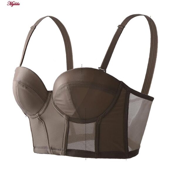 ست شورت و سوتین زنانه ماییلدا مدل لانگ لاین فنردار بند متحرک کد 5480-028