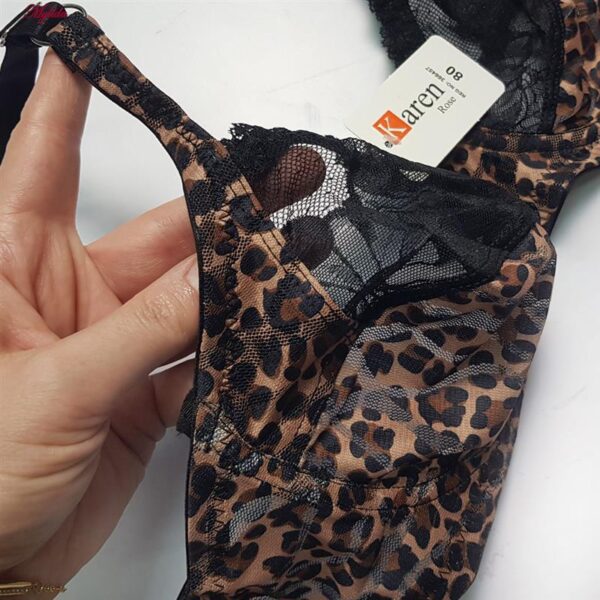 ست شورت و سوتین زنانه کارنا رز مدل فنردار پلنگی کد 5547