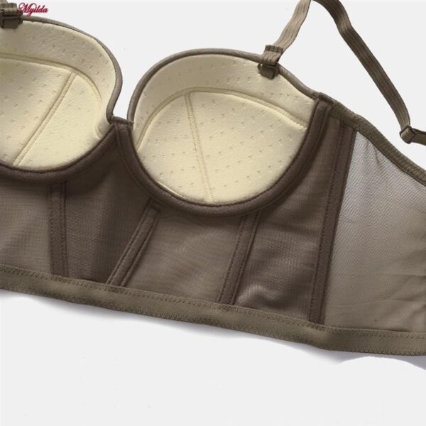 ست شورت و سوتین زنانه ماییلدا مدل لانگ لاین فنردار بند متحرک کد 5480-028