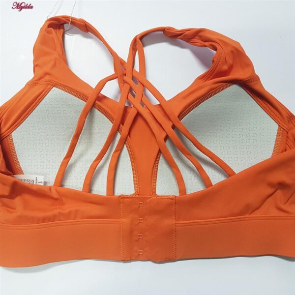 نیم تنه ورزشی زنانه ماییلدا مدل اسپورت پد ثابت پشت ضربدری کد 4848