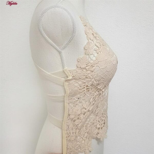 تاپ زنانه ماییلدا مدل گل گلی گیپوری کد 5474-1837