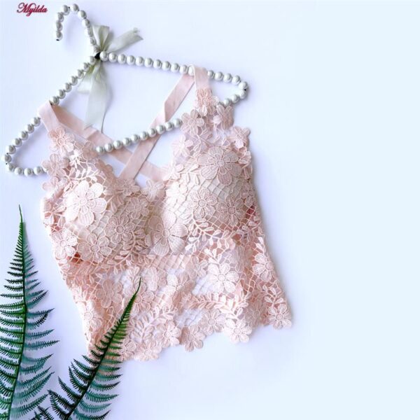 تاپ زنانه ماییلدا مدل گل گلی گیپوری کد 5474-1837