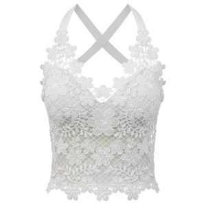 تاپ زنانه ماییلدا مدل گل گلی گیپوری کد 5474-1837