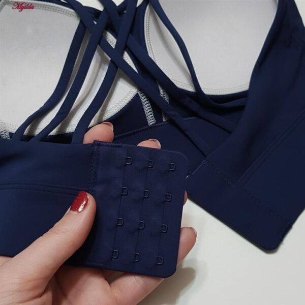 نیم تنه ورزشی زنانه ماییلدا مدل اسپورت پد ثابت پشت ضربدری کد 4848