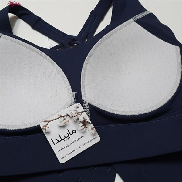 نیم تنه ورزشی زنانه ماییلدا مدل اسپورت پد ثابت پشت ضربدری کد 4848