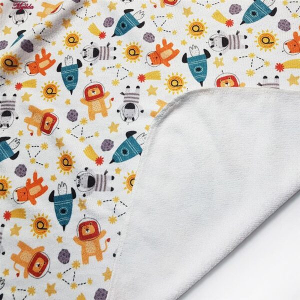 حوله دست و صورت ماییلدا طرح فضانورد کد 5538 سایز 75x35 سانتی متر