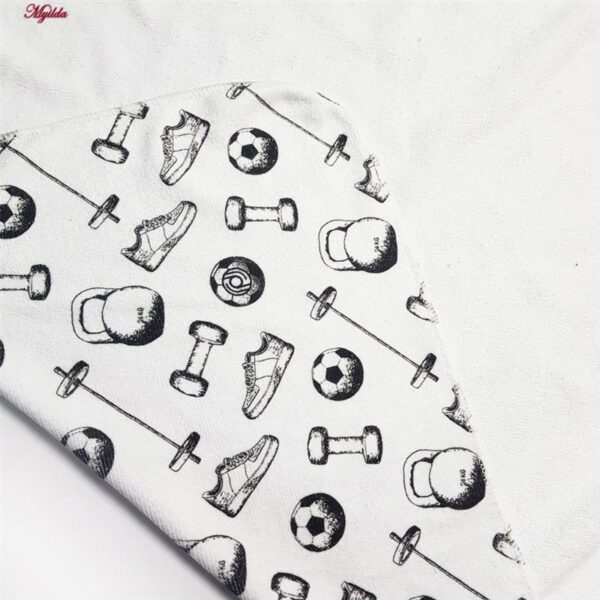 حوله دست و صورت ماییلدا طرح fitness gym کد 5538 سایز 75x35 سانتی متر