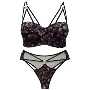 ست شورت و سوتین زنانه ماییلدا مدل فنردار هارنس دار کد 5470-2037