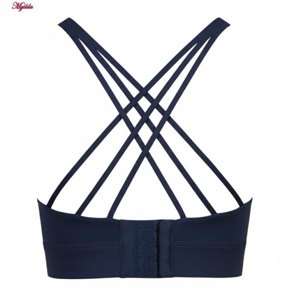 نیم تنه ورزشی زنانه ماییلدا مدل اسپورت پد ثابت پشت ضربدری کد 4848