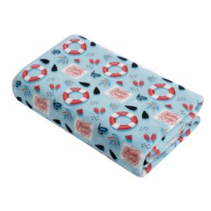 حوله دست و صورت ماییلدا طرح تفریحات ساحلی کد 5538 سایز 75x35 سانتی متر