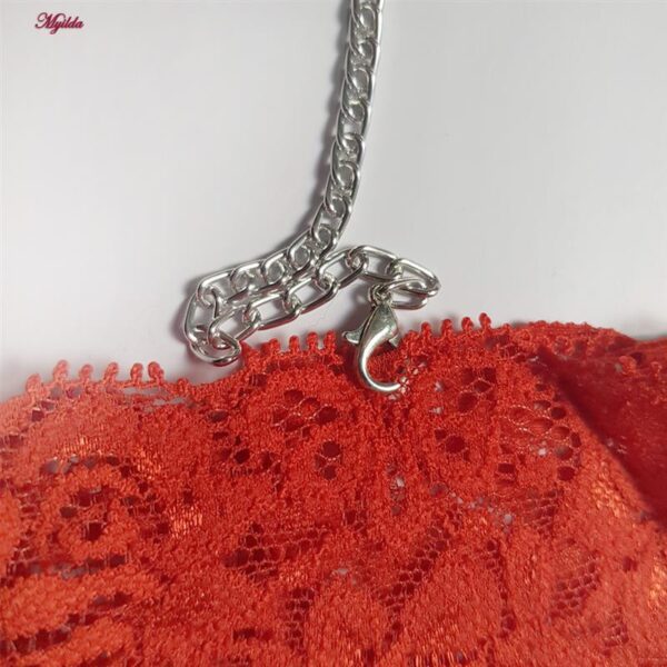 ست شورت و سوتین زنانه مدل گیپوری قلبی کد 5499-2028 به همراه نگهدارنده جوراب