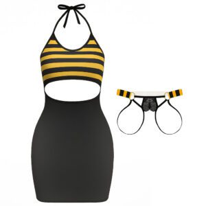 لباس خواب زنانه مدل زنبوری کد 5505-1004