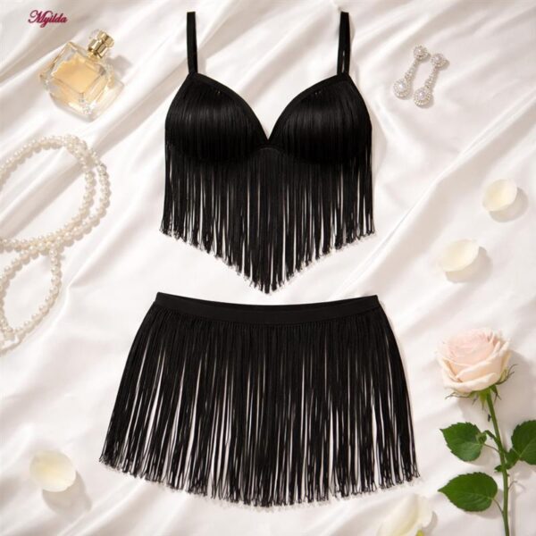 لباس خواب زنانه مدل ریش ریش کد 5620-9044