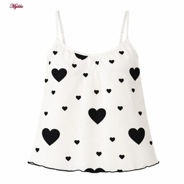 لباس خواب زنانه ماییلدا مدل قلبی کد 5623-4801