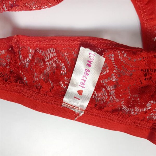 ست شورت و سوتین زنانه مدل گیپوری قلبی کد 5499-2028 به همراه نگهدارنده جوراب