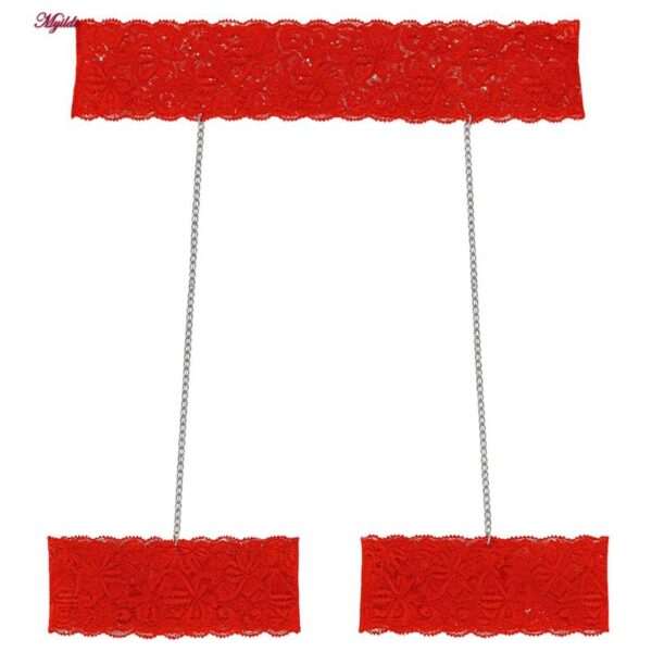 ست شورت و سوتین زنانه مدل گیپوری قلبی کد 5499-2028 به همراه نگهدارنده جوراب