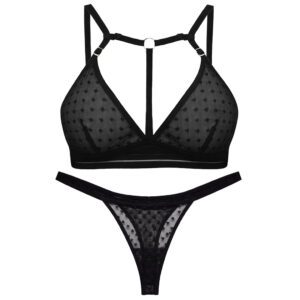 ست شورت و سوتین زنانه رونیا مدل هارنس دار قلبی کد 5525-409