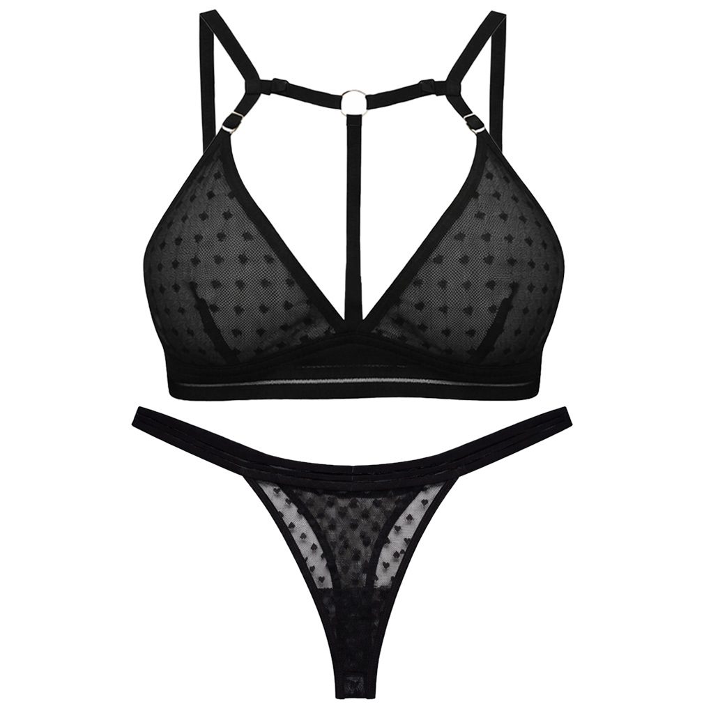 ست شورت و سوتین زنانه رونیا مدل هارنس دار قلبی کد 5525-409 ست شورت و سوتین زنانه رونیا مدل هارنس دار قلبی کد 5525-409