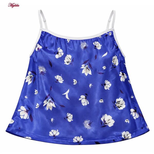 لباس خواب زنانه ماییلدا مدل ساتن ابریشم کد 5661-2040 به همراه اسکرانچی مو