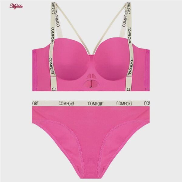 ست شورت و سوتین زنانه ماییلدا مدل لیزری هارنس دار بدون فنر نیم جک کد 5667